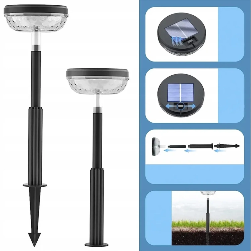 LAMPA SOLARNA LED OGRODOWA SolarGarden RGB 1szt + 1szt GRATIS